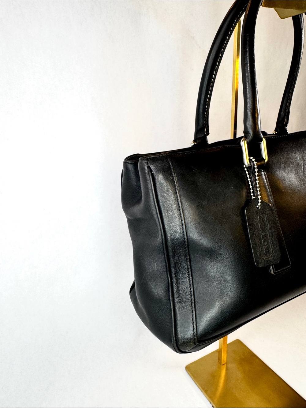 Vintage Coach Bonnie Legacy Satchel Black Glove Tanned Leather Bag 9419 USA - Picture 2 of 16